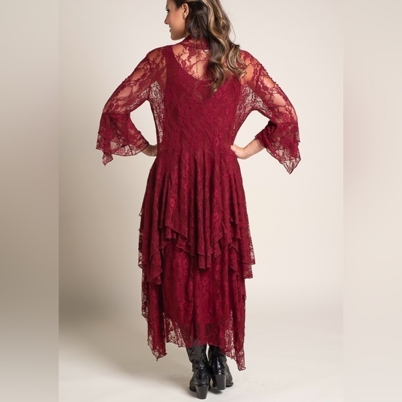 Formal Western Wear Burgundy Jacket and Dress Size Large - Picture 12 of 17